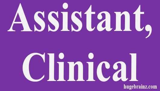 Assistant, Clinical