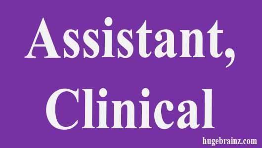 Assistant, Clinical