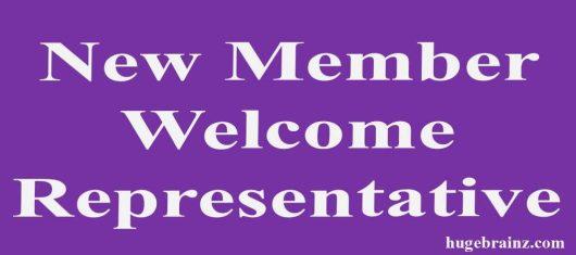 New Member Welcome Representative