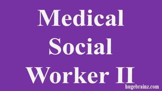 Medical Social Worker II