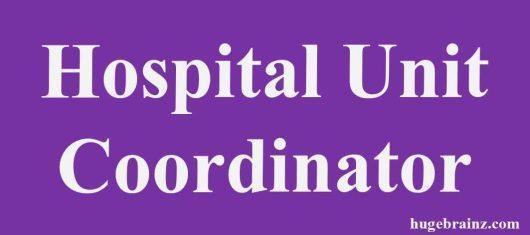 Hospital Unit Coordinator