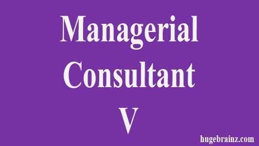 Managerial Consultant V