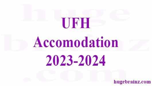 UFH Accommodation 2023-2024