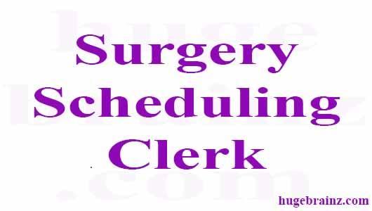 Surgery Scheduling Clerk