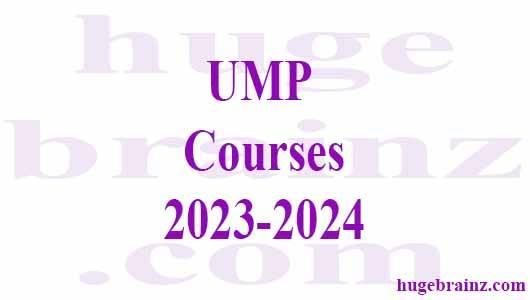 UMP  Courses 2023-2024