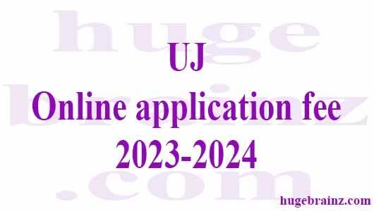 UJ  Online application fee 2023-2024