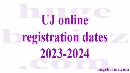 UJ  online registration dates 2023-2024