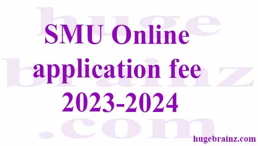 SMU  Online application fee 2023-2024