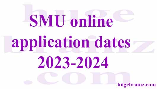 SMU  online application dates 2023-2024