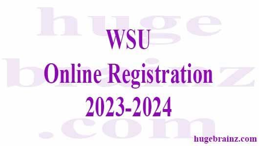 WSU Online Registration 2023-2024