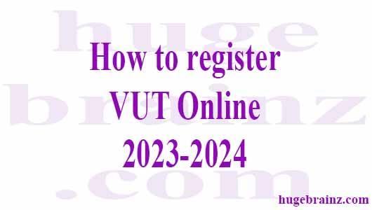 How to register VUT Online 2023-2024